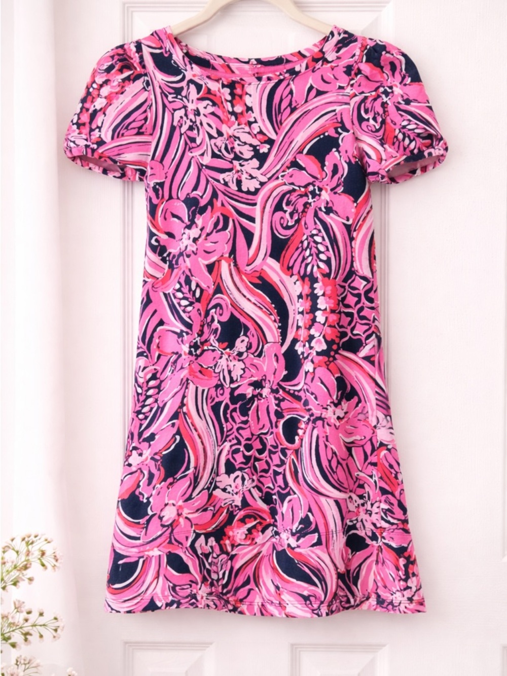 Lilly Pulitzer Mini Rhett Dress | Finn’s Feather Print | Girls Large (8–10)